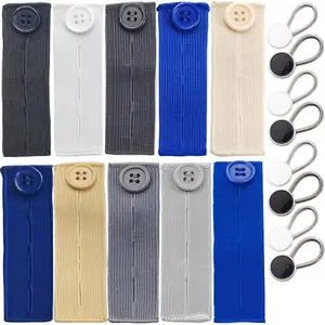 22 count Extender Button Set, Flexible Adjustable Elastic  Extender Button, Invisible   Extenders, No-Sew Extend Buttons for Women and Men's Pants Jeans Skirts Clothing Supplies
