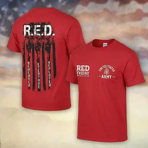 US Army Remember Everyone Deployed RED 250 Years Anniversary Eagle American Flag 1776-2026 Heavy Cotton T-shirt, Independence day Patriotic, 4th of July Menswear Casual, Gift Streetwear Graphic Classic