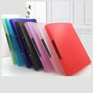 Candy Color Transparent File Folder O-Type 2-Hole A4 Document Organizer Ring Binder PP Office Punch Archival Holder Files Organizer Office Supplies