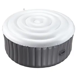 Inflatable Hot Tub Cover 5.4 Ft Round Spa Lid Weatherproof And Waterproof White - Thermal Insulation, UV Resistant, Leakproof, Easy Clean, All-Season Protection, Replacement Lid For Round Hot Tubs