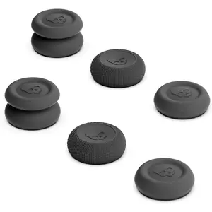 ROGEE , CQC and FPS Thumb Grips Joystick Cap Analog Stick Cover for Steam Deck/OLED and ROG Ally, Ally X- Black, Set of 6