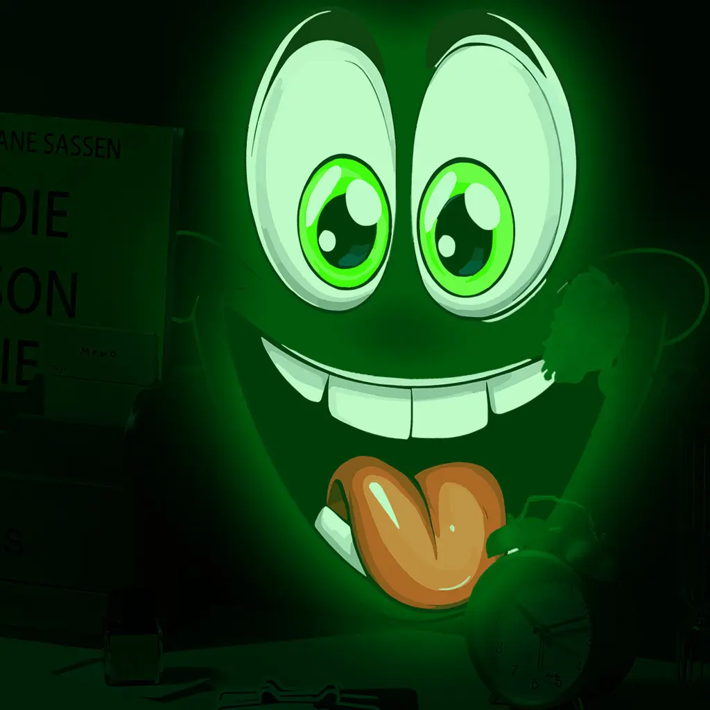 1 Pc Night Light Funny Smile Toilet Sticker - Luminous Expression Bathroom Decoration Sticker, self-adhesive and detachable PVC waterproof sticker, Adhesive Stickers, suitable for home decoration, wall wallpaper