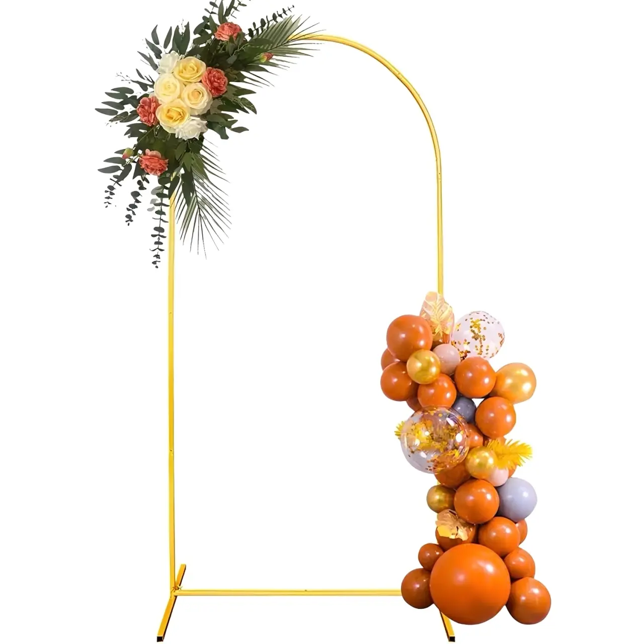 Arch Backdrop Stand, Gold Balloon Arch Stand, Easy Assembly Arch Stand for Birthday Party Decoration
