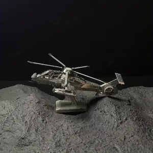 RAH-66 Helicopter, DIY Metal Puzzle, 3D Metal Assembly Model, DIY Handicraft Artwork, Brain-teasing Stress-relief, Festival Gift