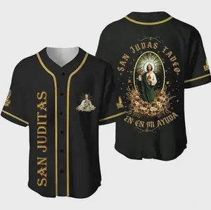 Camisas de San Judas Tadeo Baseball Jersey – Unisex Mexico Faith Sports Style