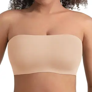 FeelinGirl#live stream FeelSoft Anti Slip Comfort Strapless Bra Plus Size No Underwire Wireless Detachable Straps Seamless Daily Wear Bras