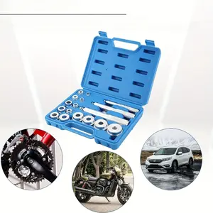 17pcs Bearing Race and Seal Driver Disc Tool Master Set Wheel Axle Bushing for Motorbikes Wheel Bearings Bearing Race and Seal Bush Driver Set Bearing Driver Set