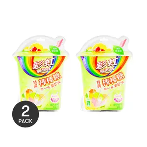 SKITTLES Super Fruit Tea Flavor Lollipops 2 Pack 5 Sticks 54g/ Pack