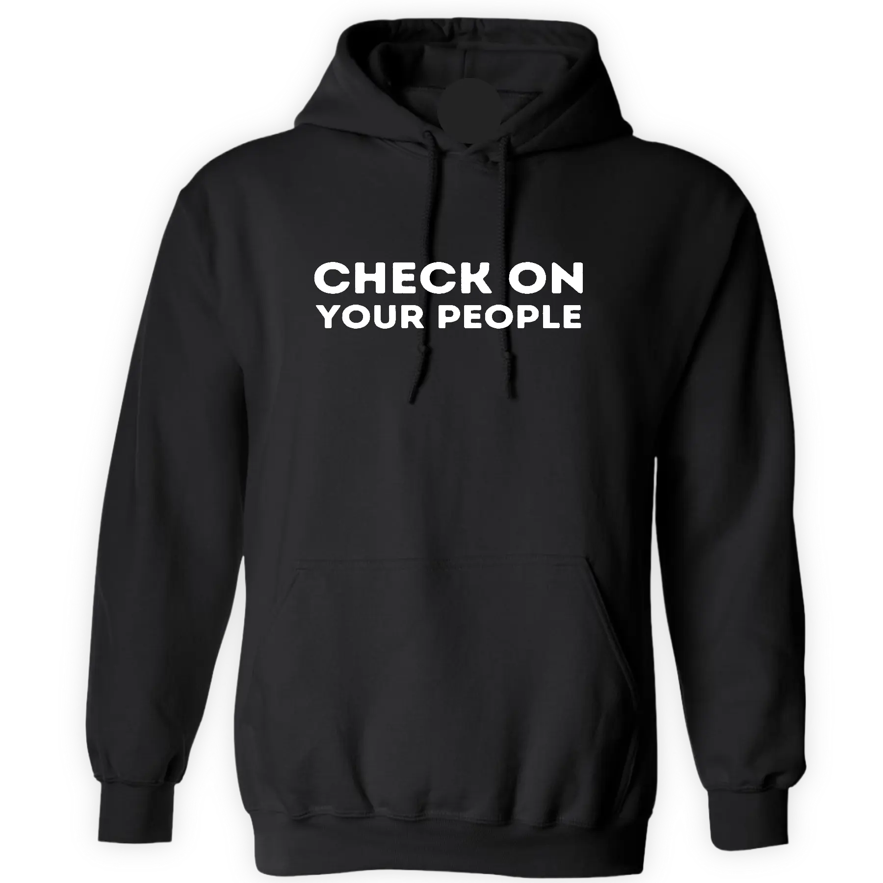 Stay Another Day Unisex Oversize Mental Health Awareness "Check On Your People" Hoodie & Sweatshirts, Casual Round Neck Pullover, Premium Fabric, Sizes S-5X (3X,4X Included), Tops, Loose Fitting