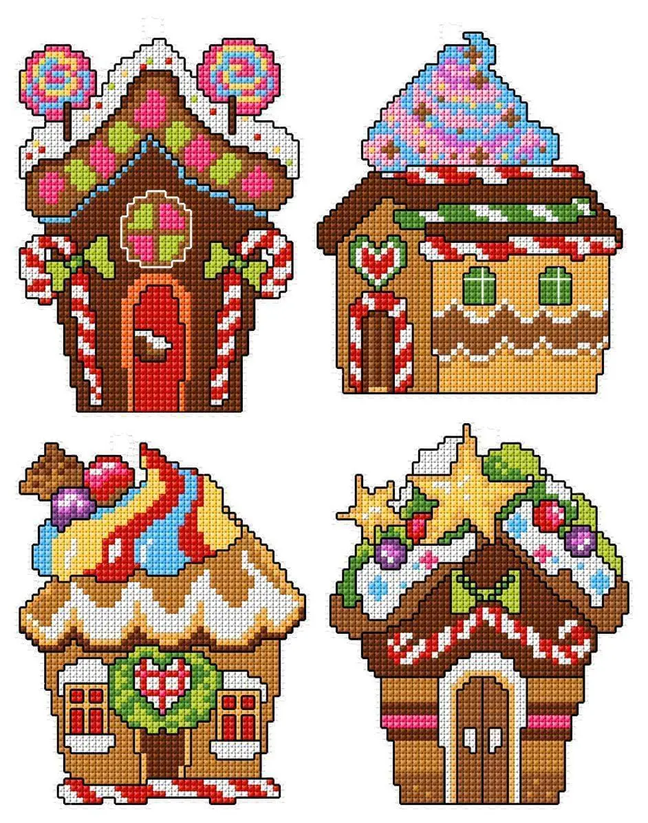 Gingerbread Houses Counted Cross Stitch Kit by Crafting Spark 127CS