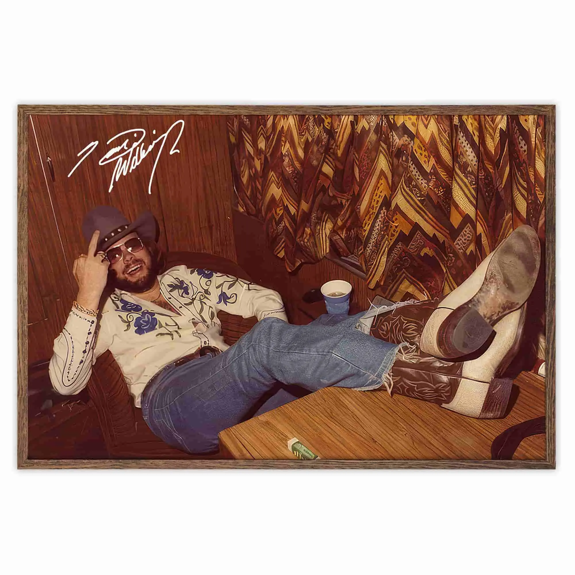 [Sale off up to 50%] Retro Hank W. JR Autograph Art Poster, Unframed Wall Art, Home Decoration Poster, Gift for Fans [No frame, Free Ship]. (No Frame)