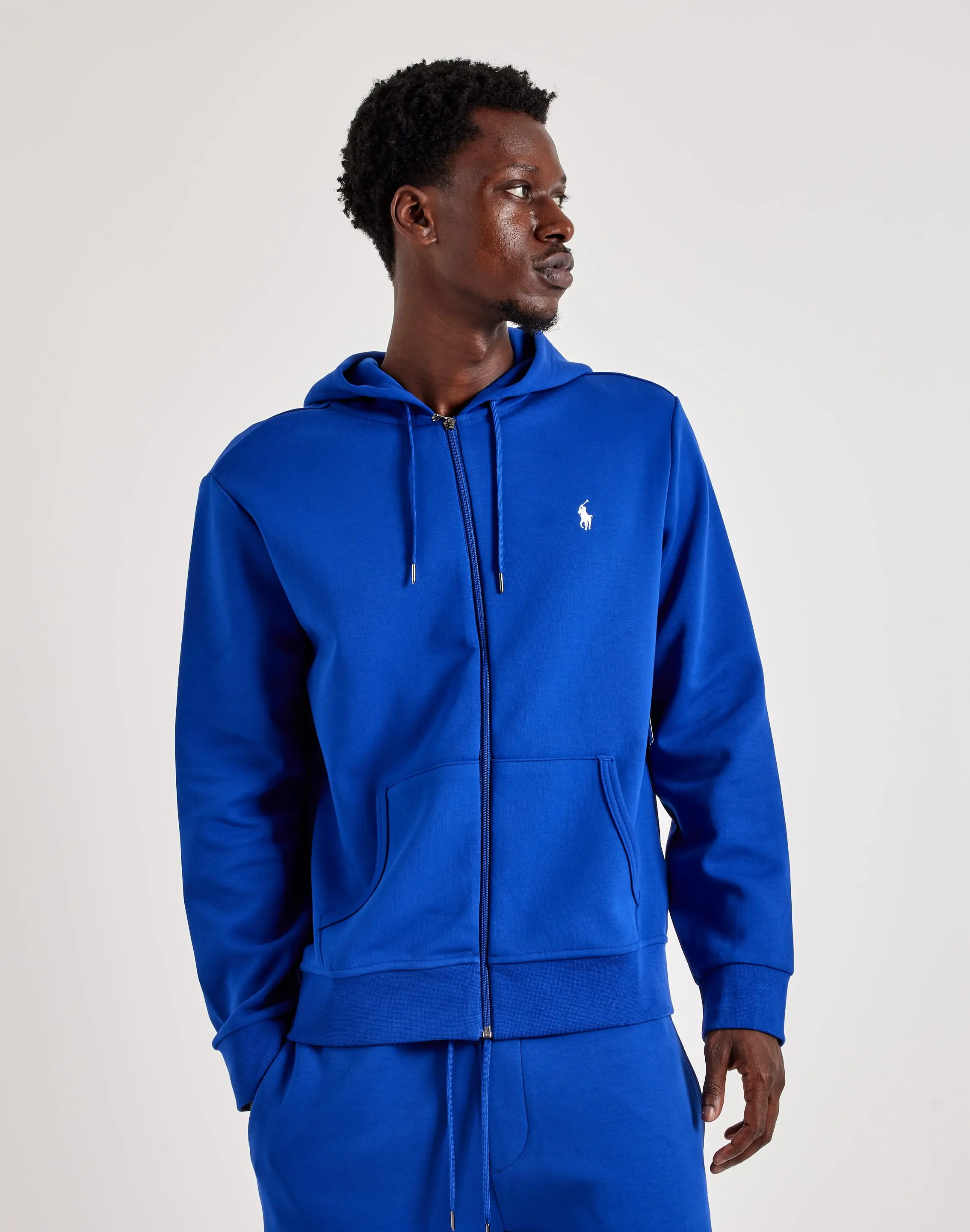 Mens Polo Ralph Lauren Double-Knit Full-Zip Fleece Hoodie