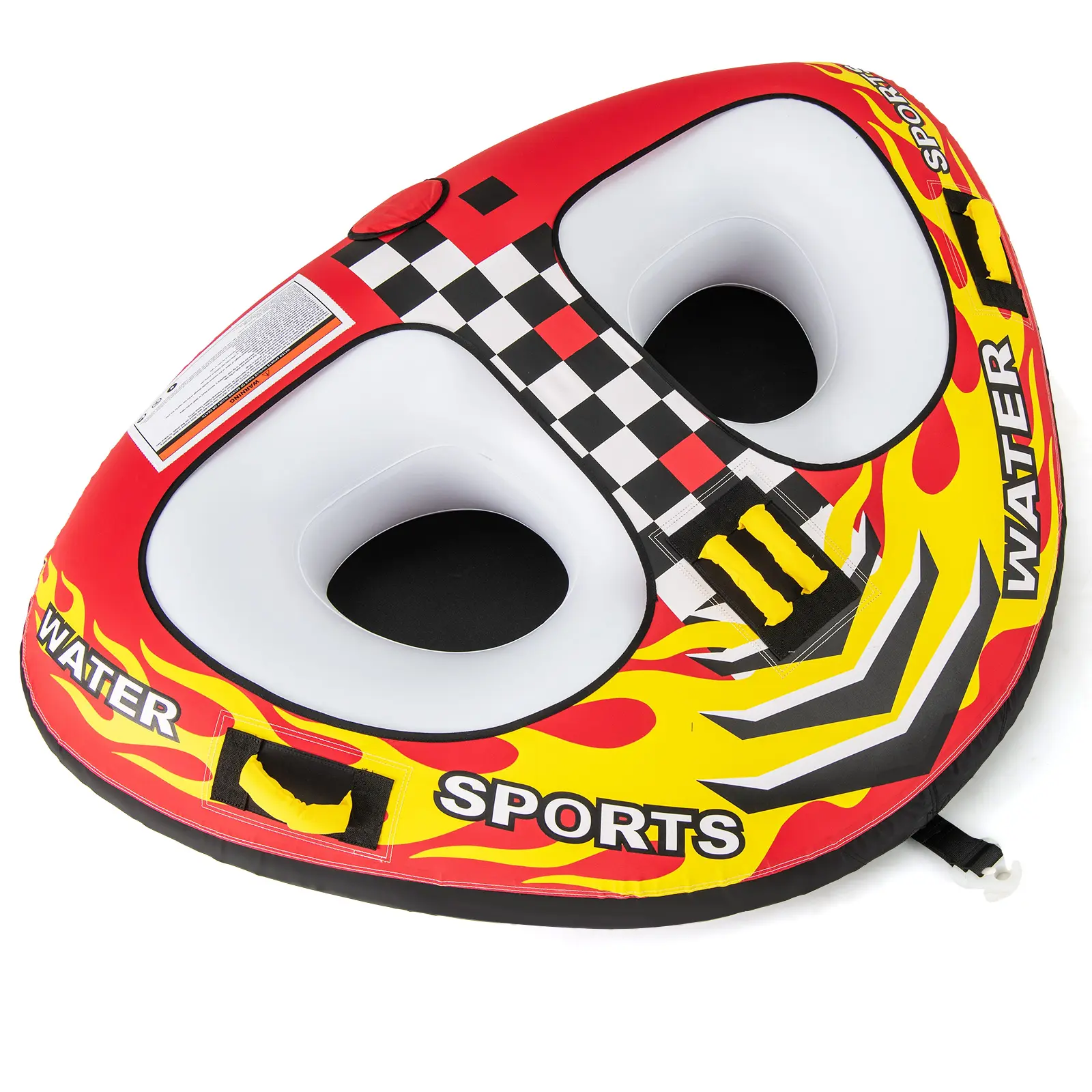 COSTWAY - Towable Tube with Quick Connector and Drainage for Boating