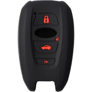 Silicone Key Fob Cover Case Protector Compatible with Subaru BRZ Legacy Outback Ascent Crosstrek Forester WRX STI
