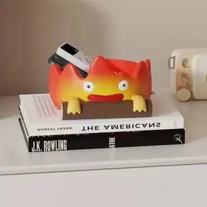 Creative Home Cartoon Decoration, Cute Flame Key Storage Display Piece, Figurine, Living Room Gift Decor, Entrance Hall Accessory, Funny Home Decor