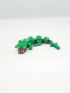 Earth Dragon Articulated Figure – Minecraft Style Flexi Dragon Toy