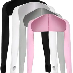 4 Pairs UV Protection Arm Sleeves with Thumb Hole Sun Shield Cooling Cover for Women Men Outdoor Cycling Driving Running Fishing Golf Lightweight Breathable UPF 50+