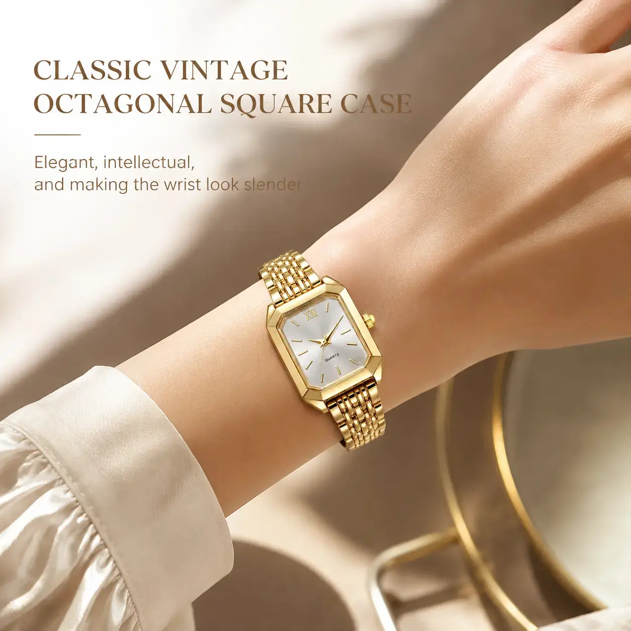original elegant women's watch waterproof night light date stainless steel quartz fashionable women's watch