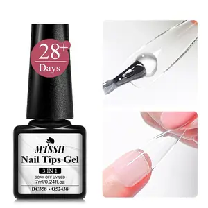 3 in 1 Nail Tips Gel, Poly Extension Gel for Press on Nails, Long Lasting Acrylic Nail Glue, Nail Glue for Nail Extensions Nail Tips & Fake Nails & Nail Art