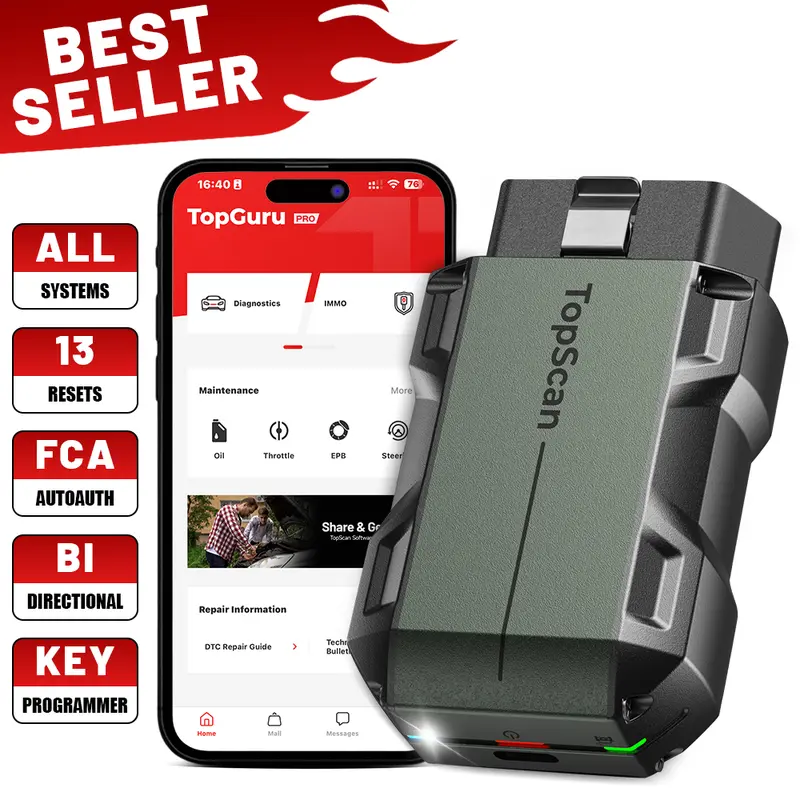 topdon topscan lite bluetooth obd2 scanner review - TikTok Shop