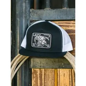 Lazy J Ranch Wear Unisex Black & White Elevation Snapback Patch Cap Hat