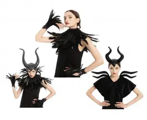 Black Evil Queen maleficent Accessories Set 3 OPTIONS Halloween Cosplay Costume