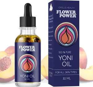 Flower Power Yoni Oil - Soothing Peach Oil for Intimate Areas - Nourishes, Refreshes, and Pampers Skin - 30 ML Body Care Aroma