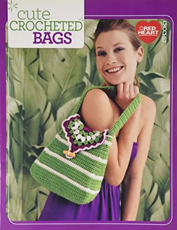 USED Book - Cute Crocheted Bags-Whether you Need a New Tote, Market or Beach Bag, this Booklet has some Great Ideas that are Fast and Easy to Make by Red Heart Yarns (Paperback) - english