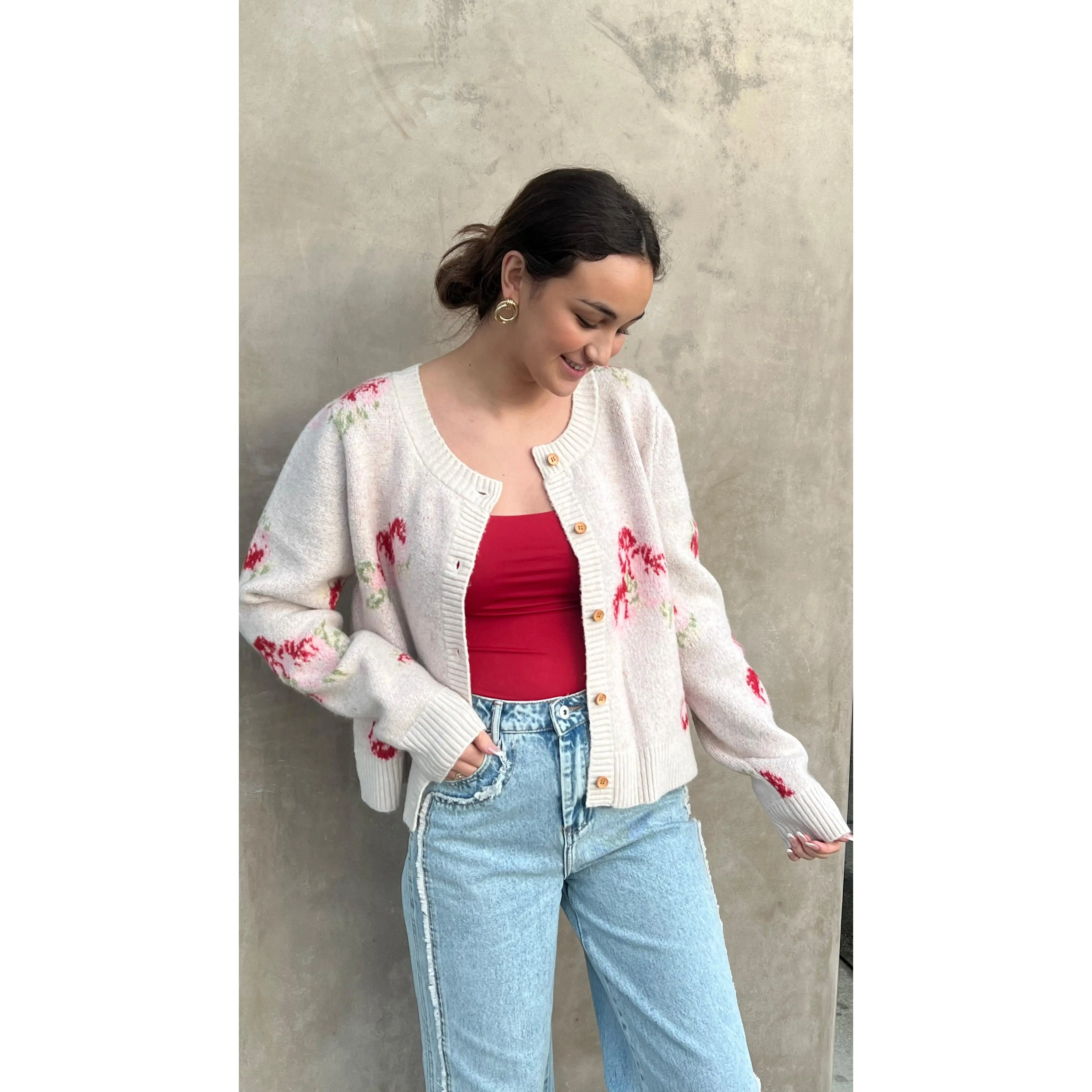 Cozy Rose Cardigan