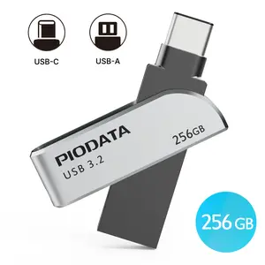 iXflash 256GB USB A & USB C 3.2 Photo Stick Flash Drive for iPhone, iPad, Mac Spacy Gray