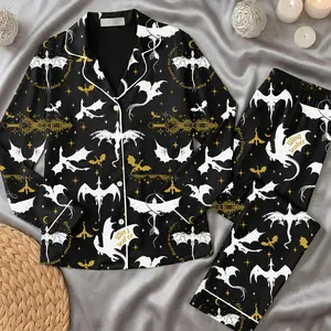 Fourth Wing Pajamas Shorts And Long, Basgiath War College Sleepwear, Dragon Book Pajamas, Violet Sorrengail Nightwear, Book lovers Pjs