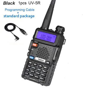 1  pcs Baofeng UV-5R Walkie-Talkie  5W Amateur Radio Handheld UV-5R Dual-Band 1800mAh USB Rechargeable Two-Way Radio. Includes Programming Cable. Equipped with an 1800mAh Li-ion Battery; Ideal for Outdoor Sports, Hunting, Camping, and Survival Gear; Supp