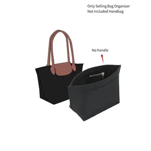 Spring Felt Handbag Organizer Insert, Multi-pockes Purse Insert, Zipper Organizer, Bag Organizer Insert for Large Handle Bag, Bag Accessories for Women, Felt Bag Organizer Compatible with Foldable Tote Bag, Purse Organizer fits Handbags or Tote Bag