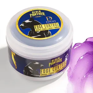 Edge Control Humidity Resistant For 4C Natural And Relaxed Hair, Non-Greasy, Non-Flaking, No White Cast, Long Lasting, Enriched With Castor Oil, Coconut Oil and Aloe to Supports Hair Growth. By Black Panther Strong 8 oz