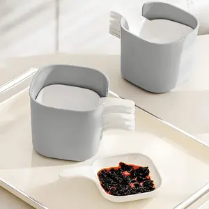 Healthy Safe PP Material 7-Piece Dip Set with Storage Box, Handle Design Mini Condiment Bowls, Perfect for Party Picnic Home Kitchen Restaurant Use, Tableware