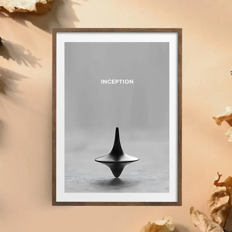 Inception Poster, Christopher Nolan, Minimalist Movie Posters, Vintage Retro Art Prints, Custom Poster, Wall Art Print, Home Decor