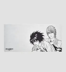 Team Liquid x Death Note Light And L Gaming Mouse Pad, Computer Mouse Mat, Flat Stitched Edge, Non-Slip Rubber Base, Gamers & Office Use, 35 x 16 - Officially Licensed, desk accessories, gaming room accessories – EXTRALARGE