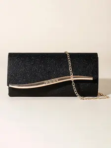 Women's Elegant Glitter Evening Bag, Exquisite Trendy Chain Strap Crossbody Bag, Fashionable Elegant Clutch Bag for Party Decoration, Elegant Stylish Purse, Glittery Clutch Bag