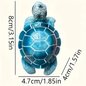 1pc Sea Breeze Resin Tortoise Sculpture • Weather-Resistant Art Deco Garden Statue for Patio & Balcony