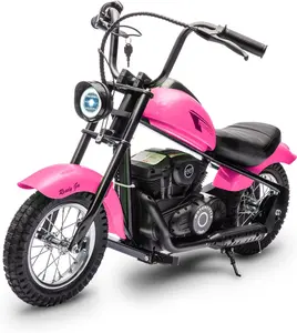 【Christmas Gift】Multiple colors/finishes Electric Dirt Bike For Kids With 15 MPH Top Speed 24V 300W Motor LED Lights And 12 Inch Air Filled Tires Rose