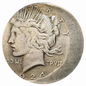 1924 Rare Peace commemorative l Style Silver l Liberty Head l Vintage Collectible Display Piece