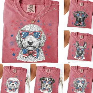Comfort Colors 50+ Dog 4th of July Shirt, Goldendoodle America 250th Anniversary Tee, Patriotic Black Labrador Shirt, American Flag Puppy, Funny USA Dog Lover Gift, Viral Summer Tee -  USA Dog Tee Co K1Q