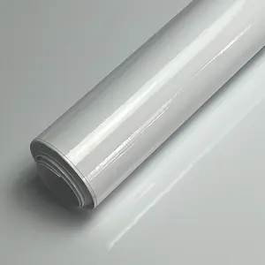 Classic Glossy White Vinyl Wrap Film Self Adhesive Car Motorcycle DIY Sticker Decal With Air Release Universal Car Sticker