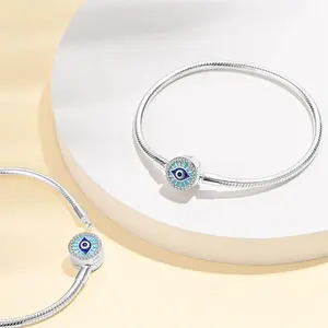 Pandach 925 Sterling Silver Charm Bracelet For Woman Basic Butterfly Heart clasp Snake Chain Bracelet Gift for Teen Mother Daughter