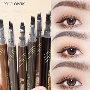 1PC Four-fork Eyebrow Pencil, Long-lasting, Shaping and Filling Eyebrows, Suitable for All Skin Types, Waterproof, Easy To Apply and Remove
