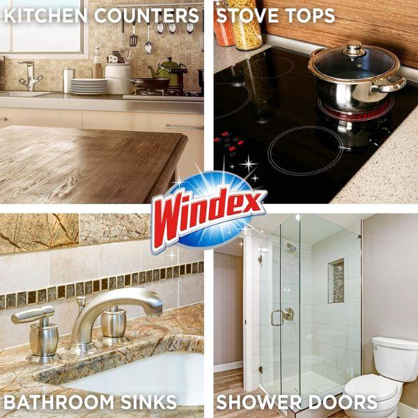 Windex Disinfectant Multisurface All-Purpose Cleaner Refill, 1 Gallon, Citrus Scent, Kills 99.9% of Germs, Glass & Surface Cleaner for Home, Kitchen, Bathroom & Office Use