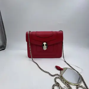Pre-owned Bvlgari Bulgari red small chain bag hz50682