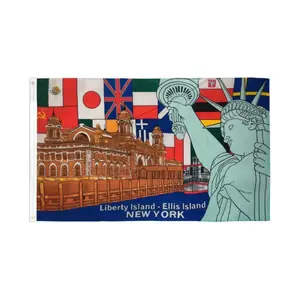 3x5ft Polyester Dye Sublimation Print Banner - Metal-Grommet Flag with Header Tape, Ideal for Home Decor, Festive Backdrops