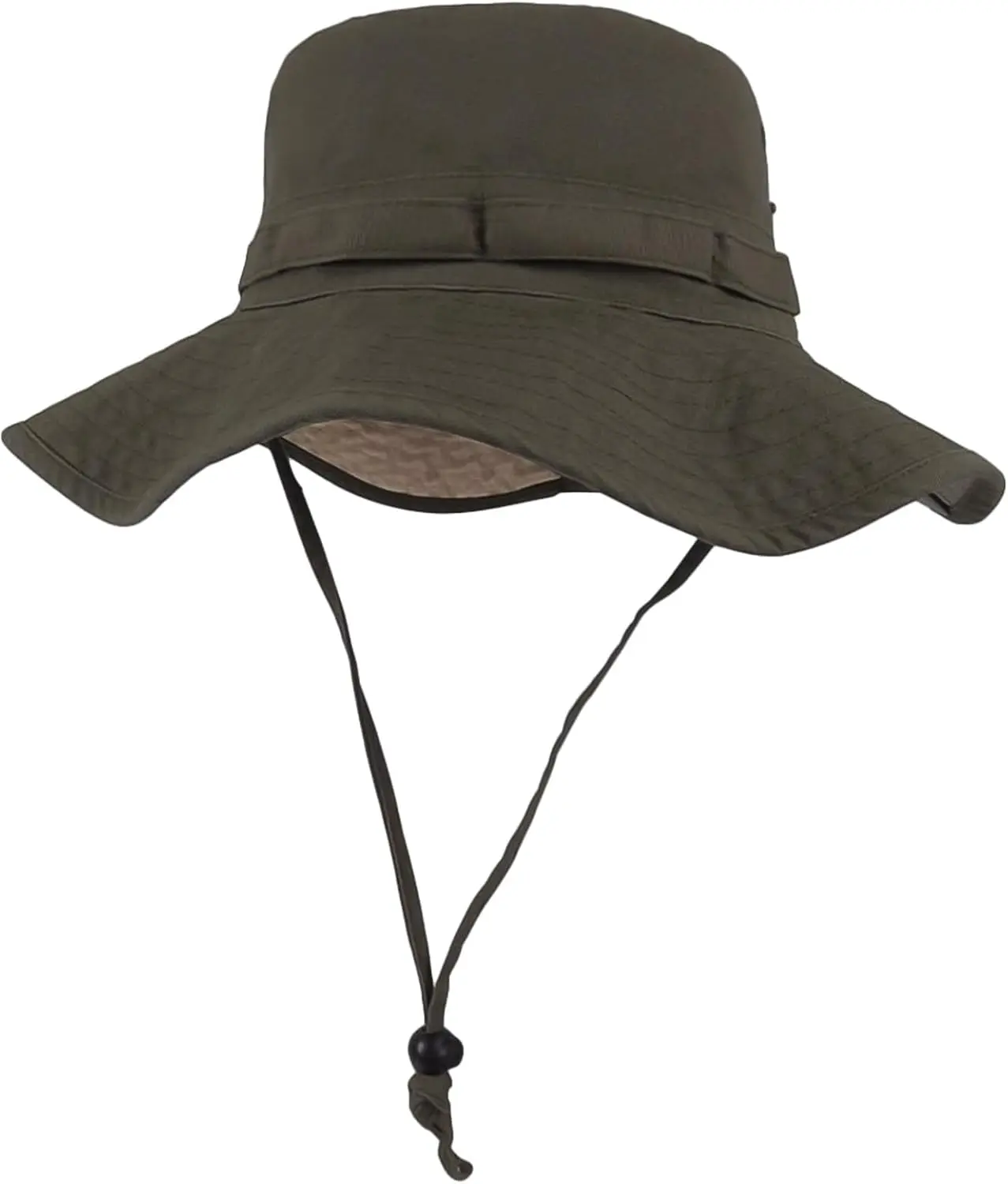 Sports Bucket Hat UV Protection Sun Hat, Boonie Fishing Safari Hats for Outdoors |   Breathable Cotton Wide Brim Hiking Summer Hat with Adjustable Chin Strap, Foldable Safari Hat for Men Women