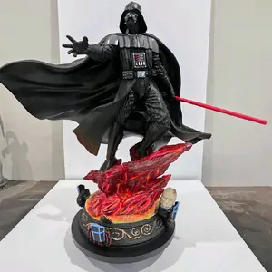 Standing on a rock of lava, 3D-printed and hand-painted by us.